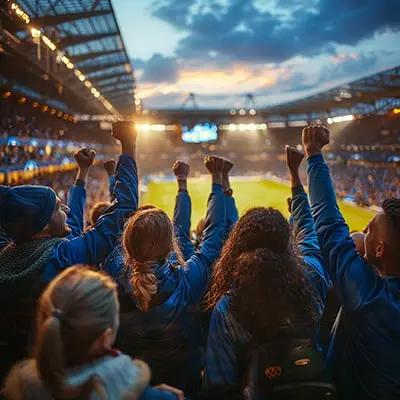 Football Fans in a Stadium